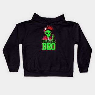 alien hip hop peace bro Kids Hoodie